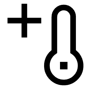 Thermometer Positive Icon from Sharp Line - Free Set