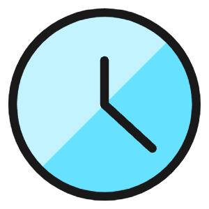 Time Clock Circle Icon from Ultimate Colors - Free Set