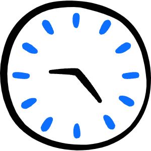 Time Clock Nine Twenty Five 1 Icon from Freehand Duotone - Free Set