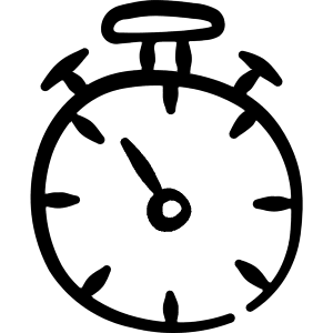 Time Stopwatch Icon from Freehand Line - Free Set