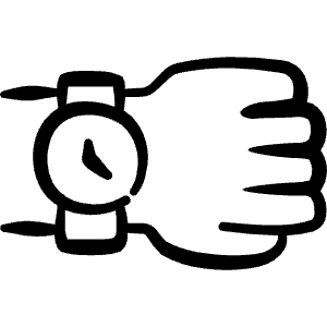 Time Wrist Watch 1 Icon from Freehand Line - Free Set