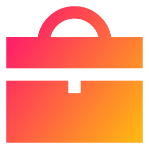 Tool Box Icon from Sharp Gradient- Free Set