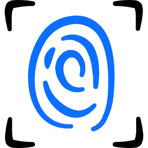 Touch Id Fingerprint Square Icon from Freehand Duotone - Free Set