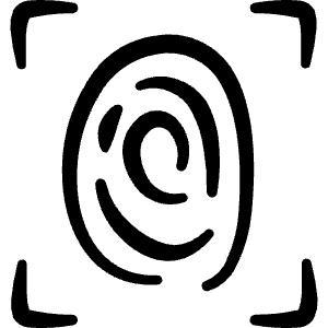 Touch Id Fingerprint Square Icon from Freehand Line - Free Set