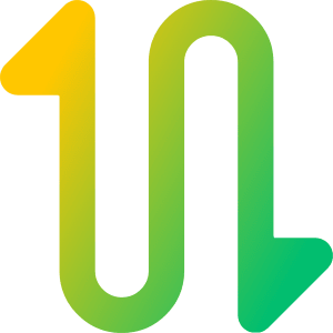 Triangle Arrow Curvy Up Down 2 Icon from Core Gradient - Free Set
