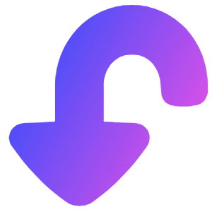 Triangle Arrow Turn Down Left Large Icon from Plump Gradient - Free Set