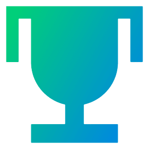 Trophy Icon from Sharp Gradient- Free Set