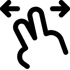 Two Finger Drag Hotizontal Icon from Core Line - Free Set