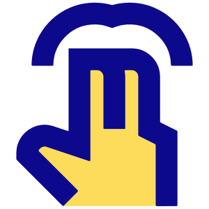 Two Finger Tap Icon from Sharp Pop - Free Set