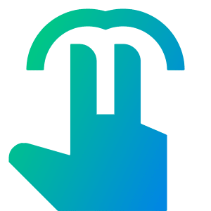 Two Finger Tap Icon from Sharp Gradient- Free Set