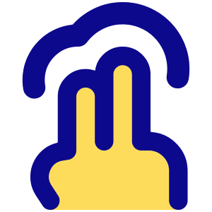 Two Finger Tap Icon from Core Pop - Free Set