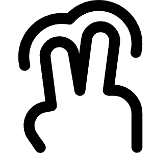 Two Finger Tap Icon from Core Line - Free Set