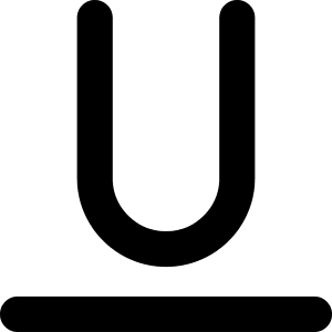 Underline Text 1 Icon from Core Solid - Free Set