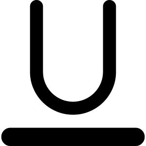 Underline Text 1 Icon from Core Remix - Free Set