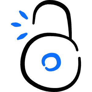 Unlock Circle Icon from Freehand Duotone - Free Set