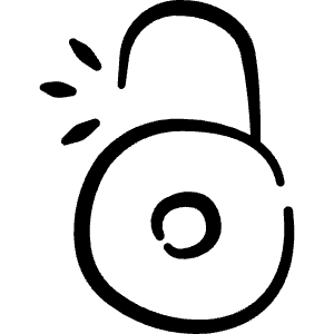 Unlock Circle Icon from Freehand Line - Free Set