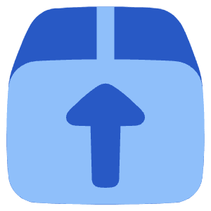 Upload Box 1 Icon from Plump Flat - Free Set