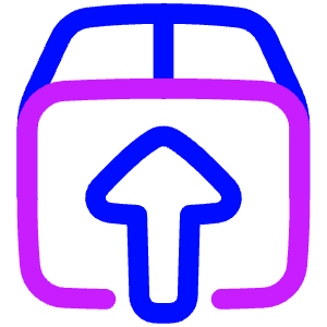 Upload Box 1 Icon from Plump Neon - Free Set