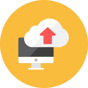Upload Cloud Computer Icon from Kameleon Colors - Free Set