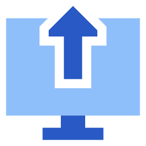 Upload Computer Icon from Sharp Flat - Free Set