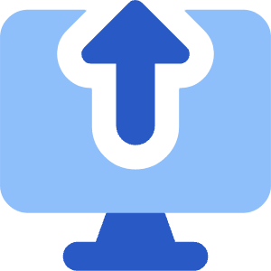 Upload Computer Icon from Core Flat - Free Set