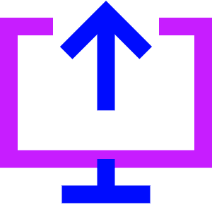 Upload Computer Icon from Sharp Neon - Free Set