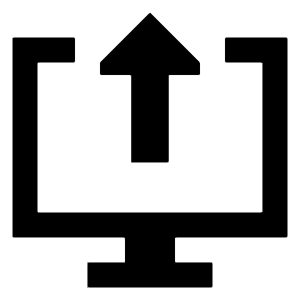 Upload Computer Icon from Sharp Solid - Free Set