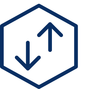 Upload Download Traffic Data Transfer Hexagon Icon from Cyber Line - Free Set