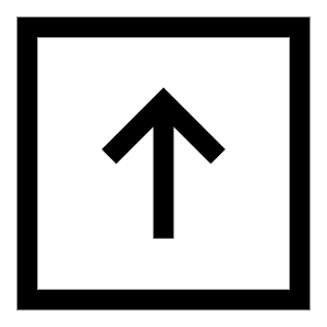 Upload Square Icon from Sharp Line - Free Set
