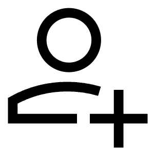 User Add Plus Icon from Sharp Line - Free Set