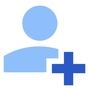 User Add Plus Icon from Sharp Flat - Free Set