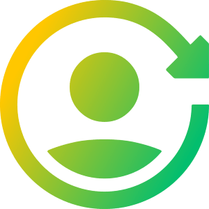 User Arrows Account Switch Icon from Sharp Gradient- Free Set
