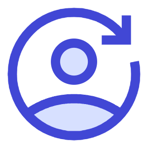 User Arrows Account Switch Icon from Sharp Duo - Free Set