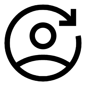 User Arrows Account Switch Icon from Sharp Line - Free Set