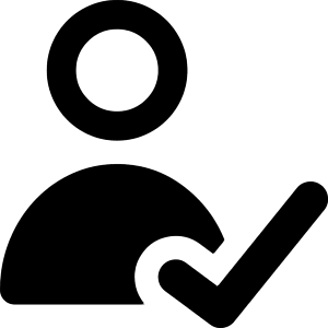 User Check Validate Icon from Core Remix - Free Set