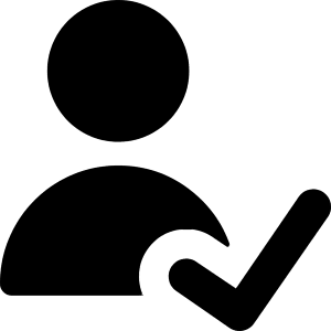 User Check Validate Icon from Core Solid - Free Set