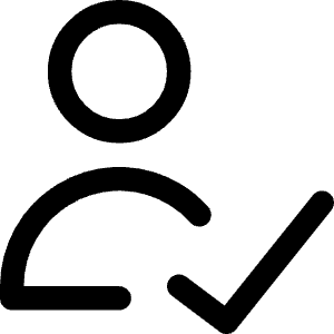 User Check Validate Icon from Core Line - Free Set