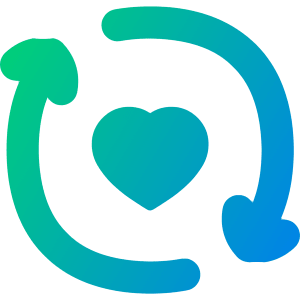 User Feedback Heart Icon from Flex Gradient - Free Set