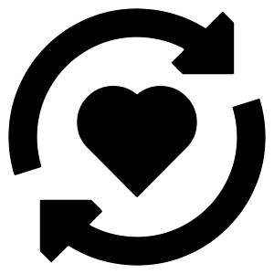 User Feedback Heart Icon from Sharp Solid - Free Set