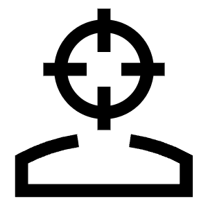 User Head Focus Icon from Sharp Line - Free Set