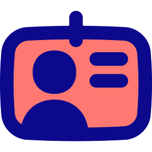 User Identifier Card Icon from Flex Pop - Free Set