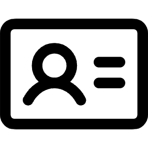 User Identifier Card Icon from Core Line - Free Set