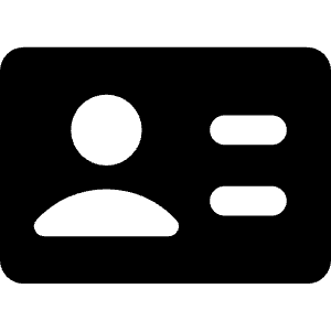 User Identifier Card Icon from Core Solid - Free Set