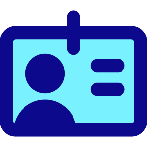 User Identifier Card Icon from Core Pop - Free Set