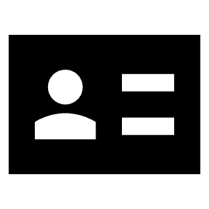 User Identifier Card Icon from Sharp Solid - Free Set