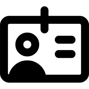User Identifier Card Icon from Core Remix - Free Set