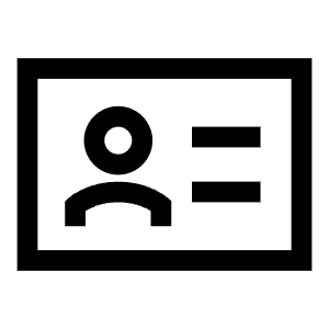 User Identifier Card Icon from Sharp Line - Free Set