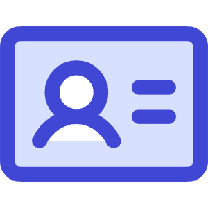 User Identifier Card Icon from Core Duo - Free Set