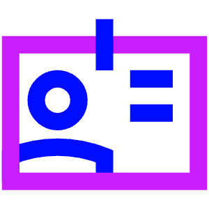 User Identifier Card Icon from Sharp Neon - Free Set