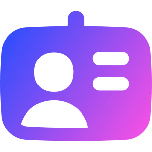 User Identifier Card Icon from Flex Gradient - Free Set